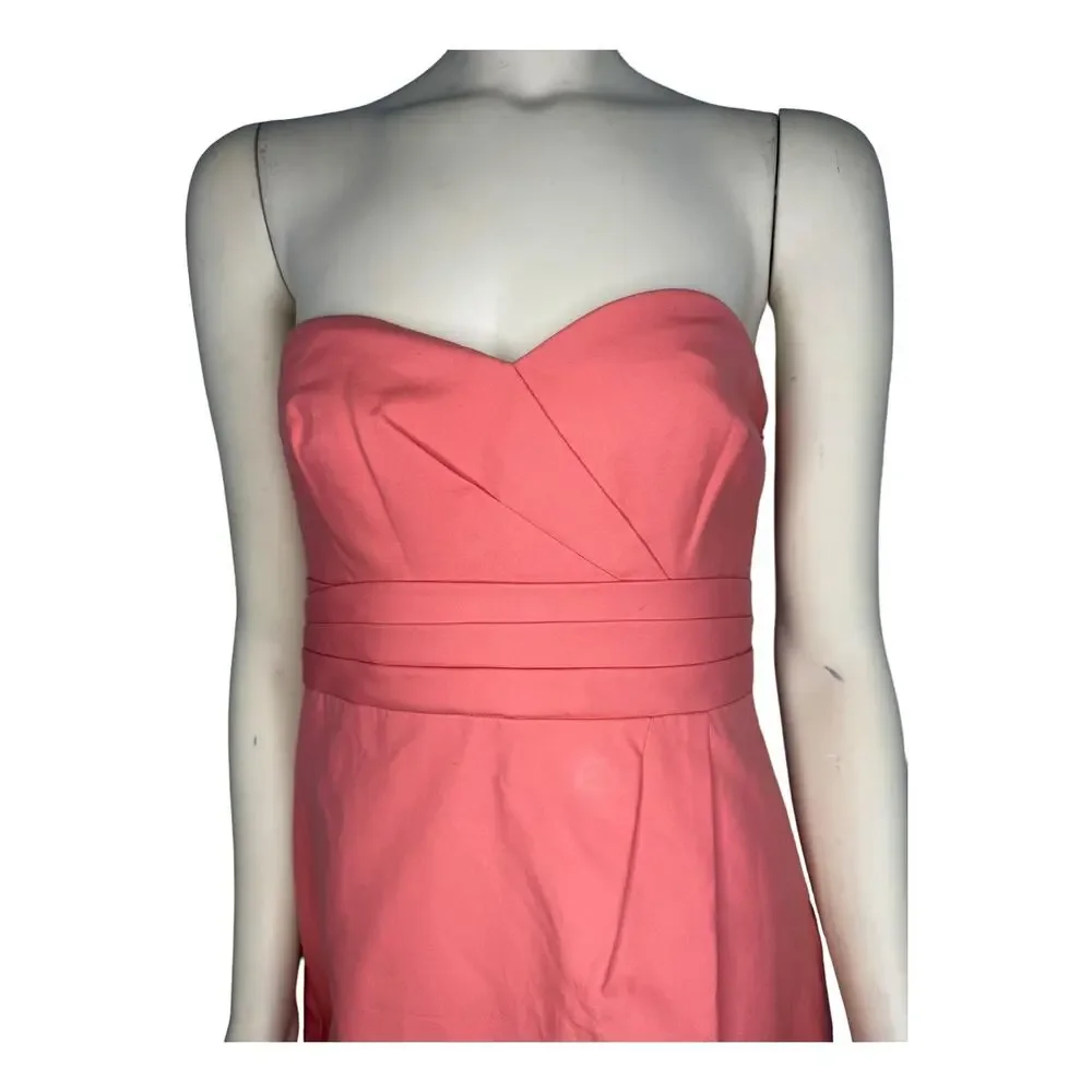 J.Crew Raquel Sheath Dress Y2K Sweet Papaya Strapless 4